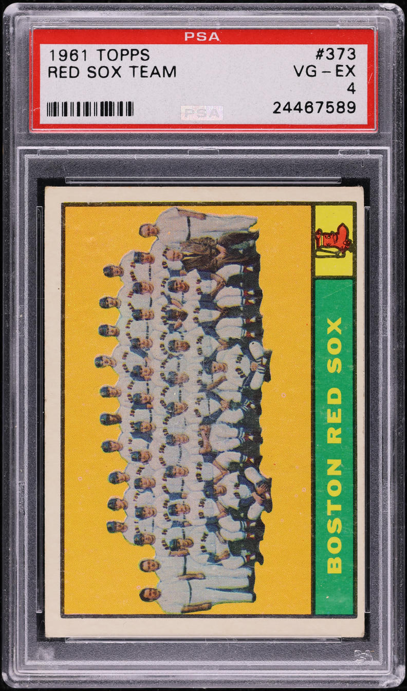 1961 Topps Boston Red Sox Team #373 PSA 4 VGEX