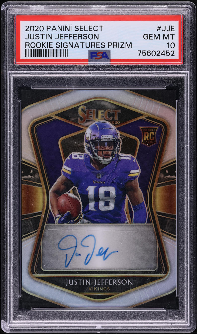 2020 Select Silver Prizm Justin Jefferson ROOKIE AUTO /99 #RS-JJE