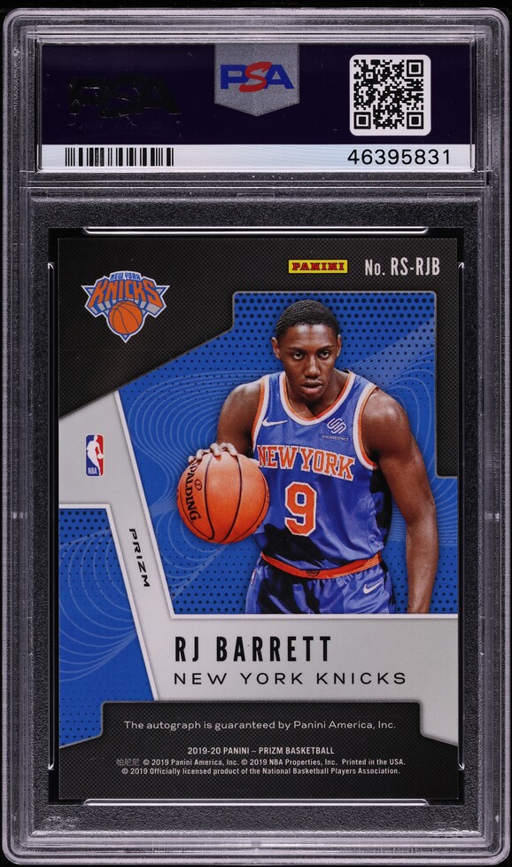 2019 Panini Prizm Silver RJ Barrett ROOKIE AUTO #RS-RJB PSA 10 GEM