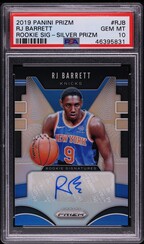 2019 Panini Prizm Silver RJ Barrett ROOKIE AUTO #RS-RJB PSA 10 GEM
