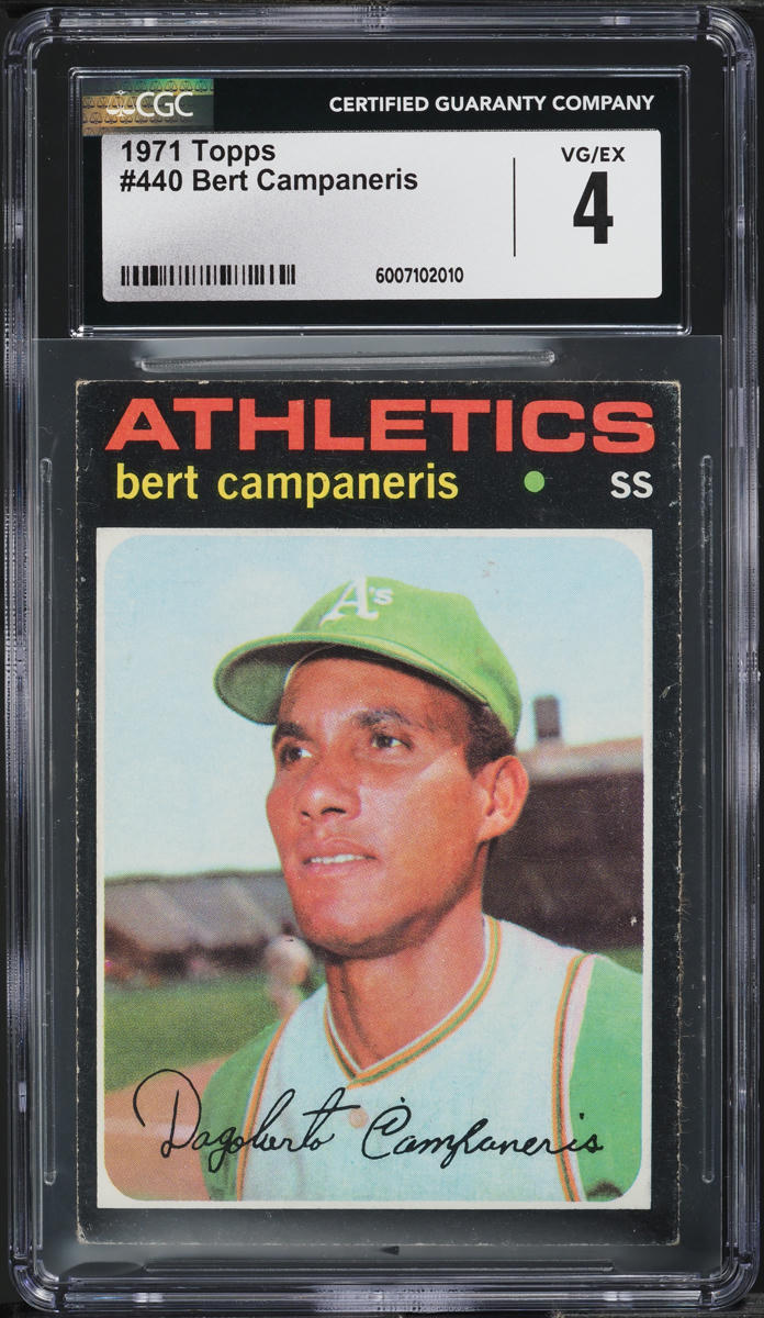 1971 Topps Bert Campaneris #440 CGC 4 VGEX