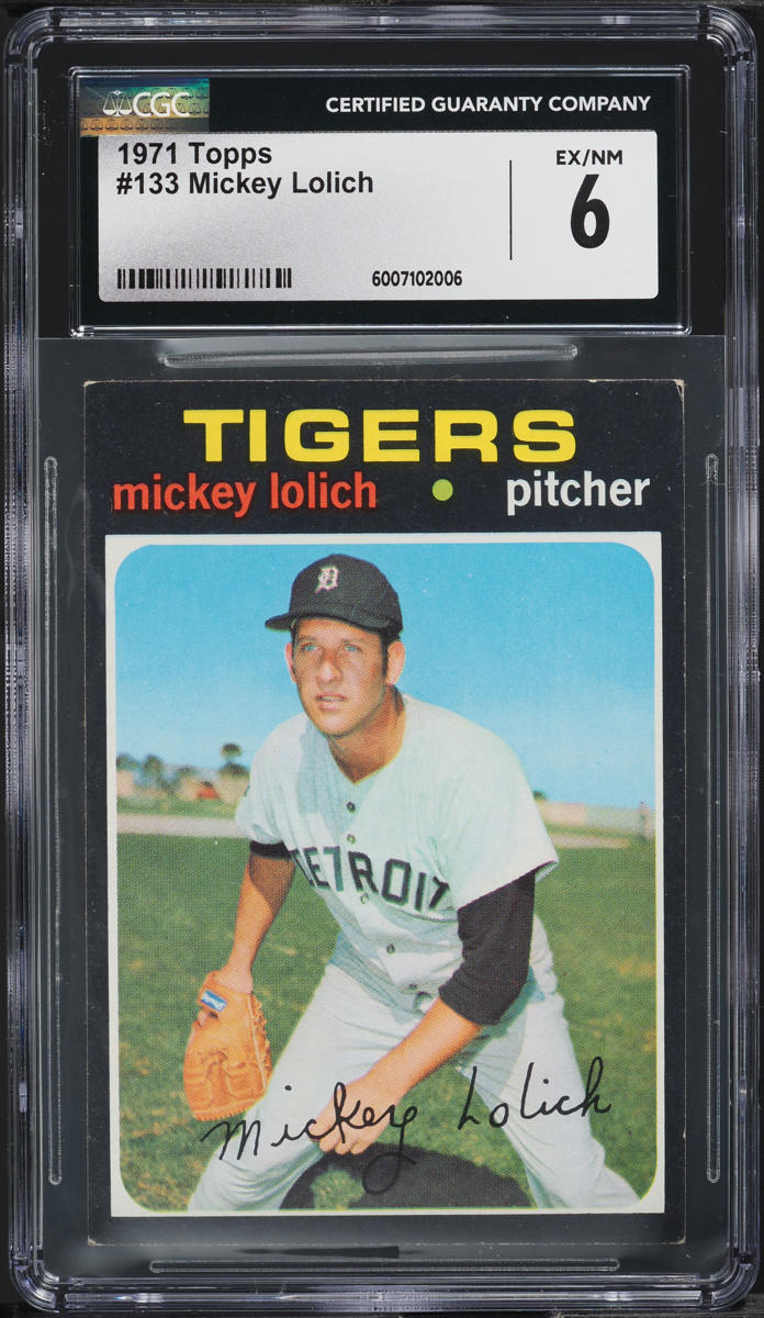 1971 Topps Mickey Lolich #133 CGC 6 EXMT