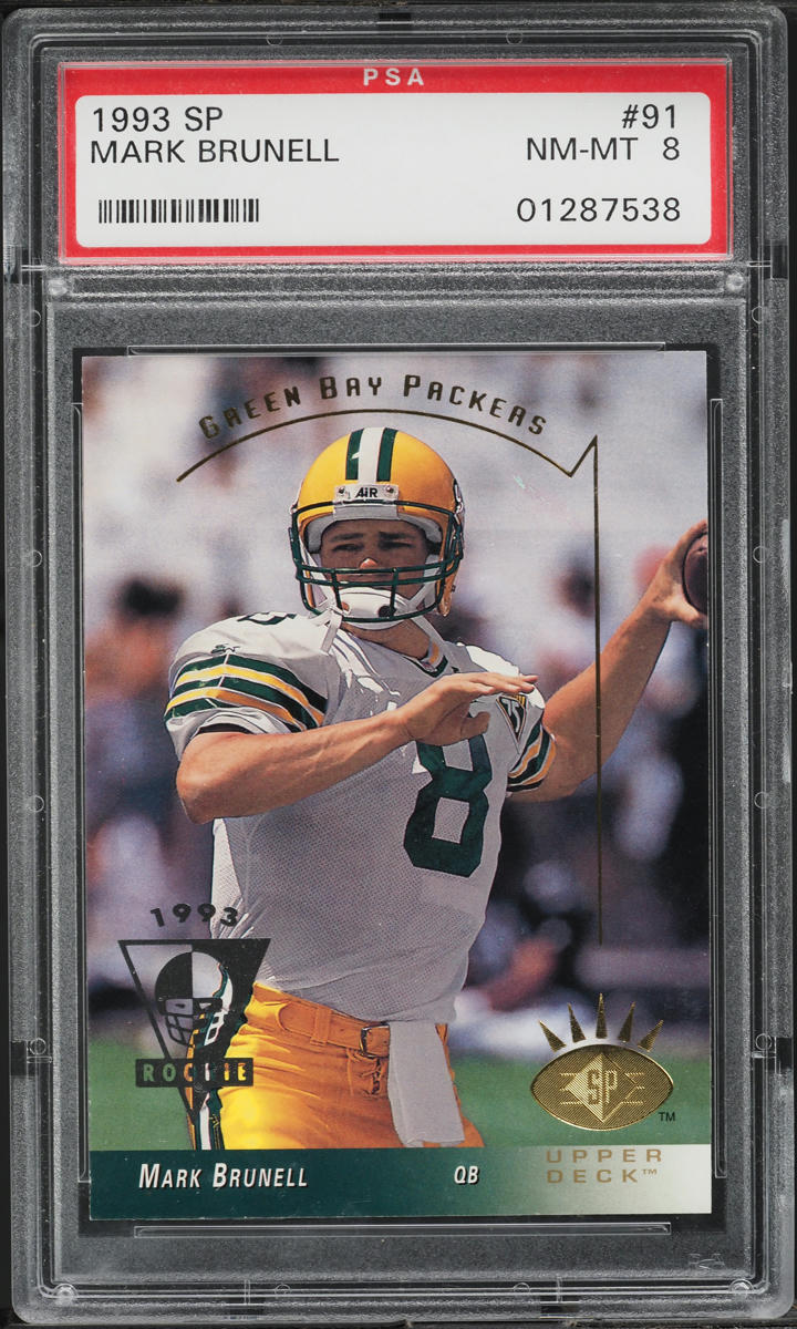 1993 SP Football Mark Brunell ROOKIE #91 PSA 8 NM-MT