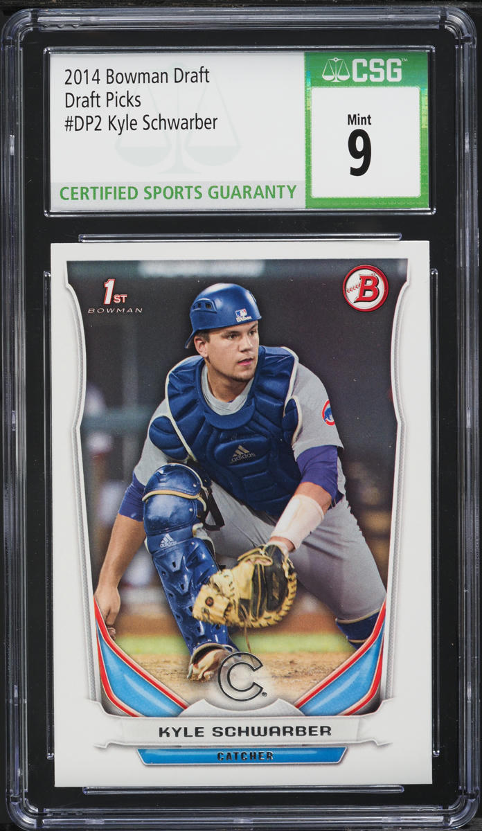 2014 Bowman Draft Picks Kyle Schwarber ROOKIE #DP2 CSG 9 MINT