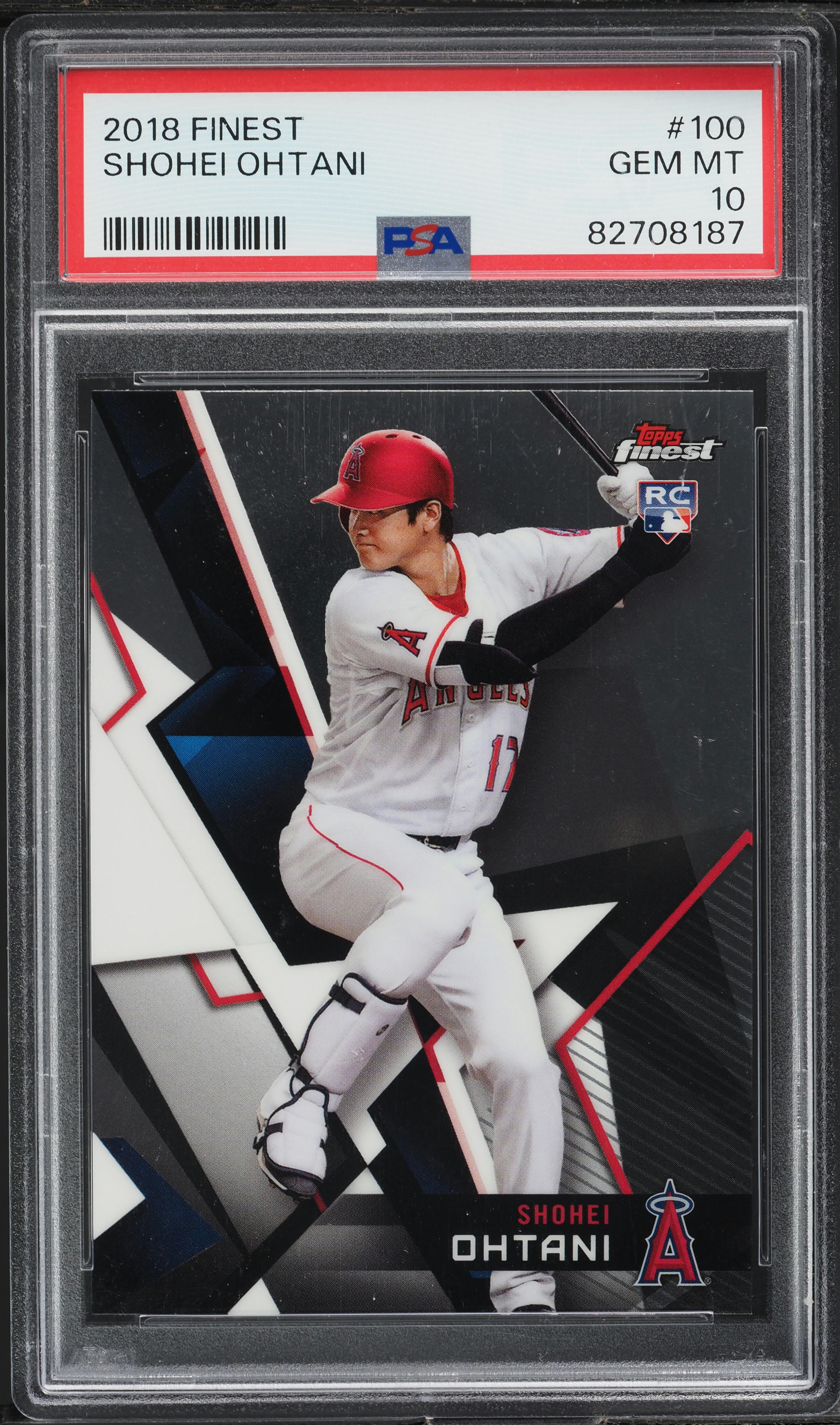 2018 Finest Shohei Ohtani ROOKIE #100 PSA 10 GEM MINT on Fanatics