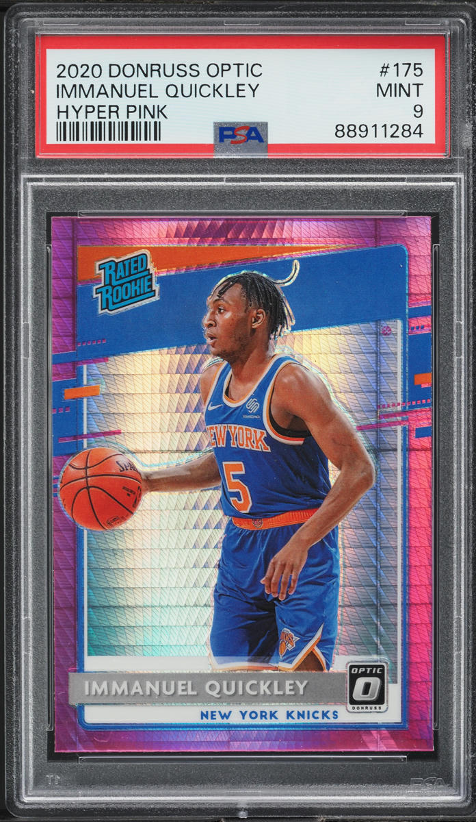 2020 Donruss Optic Hyper Pink Immanuel Quickley ROOKIE #175 PSA 9 MINT