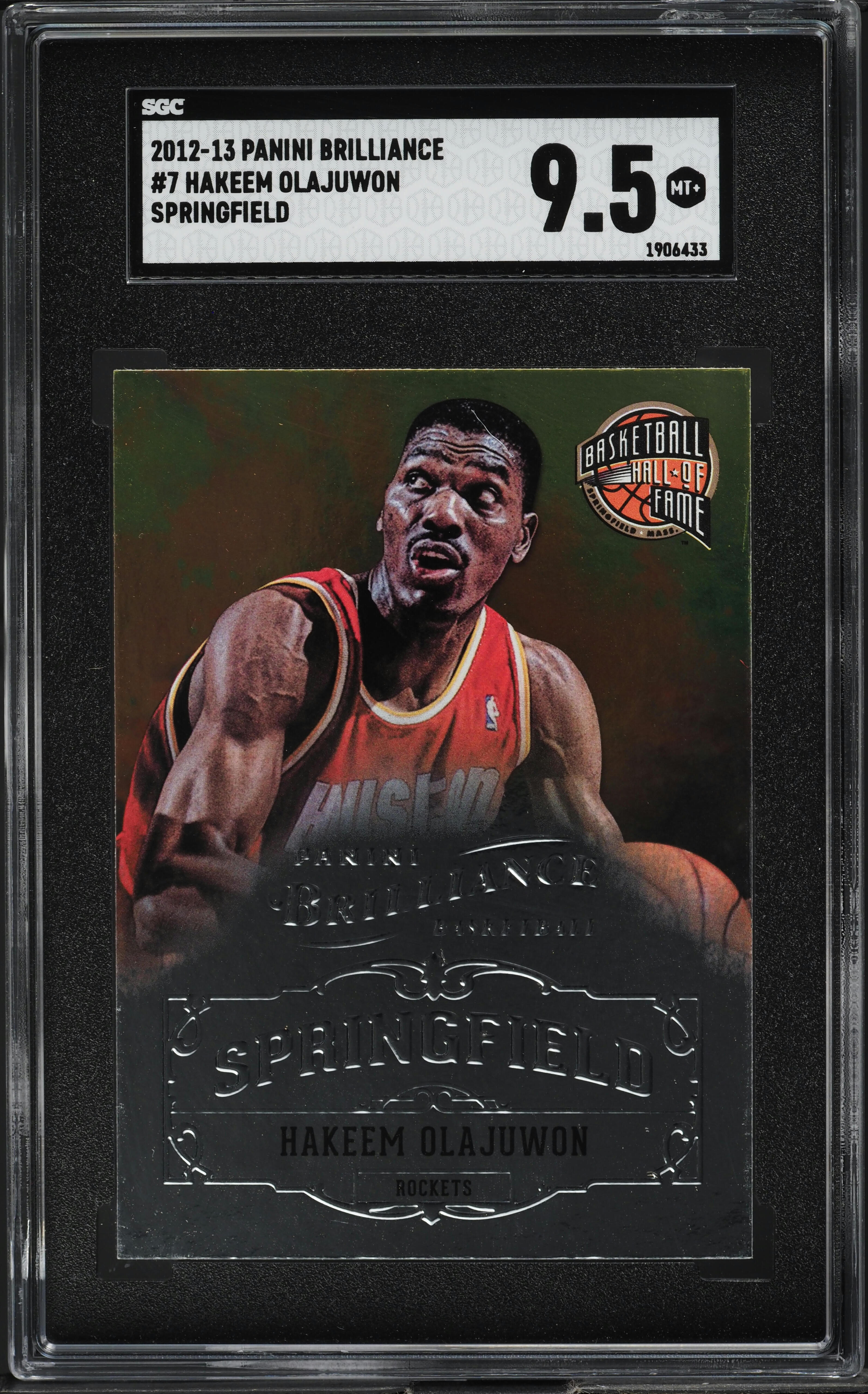 2012 Panini Brilliance Springfield Hakeem Olajuwon #7 SGC 9.5