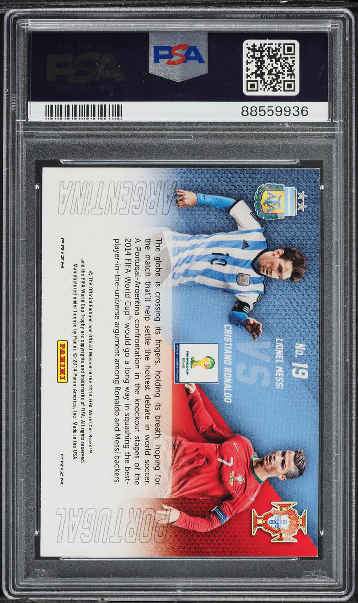 2014 Panini Prizm Red White Blue Plaid Cristiano Ronaldo & Lionel