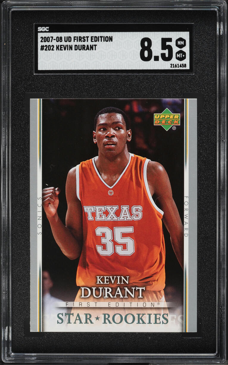 2007 Upper Deck First Edition Kevin Durant ROOKIE #202 SGC 8.5 NM-MT+