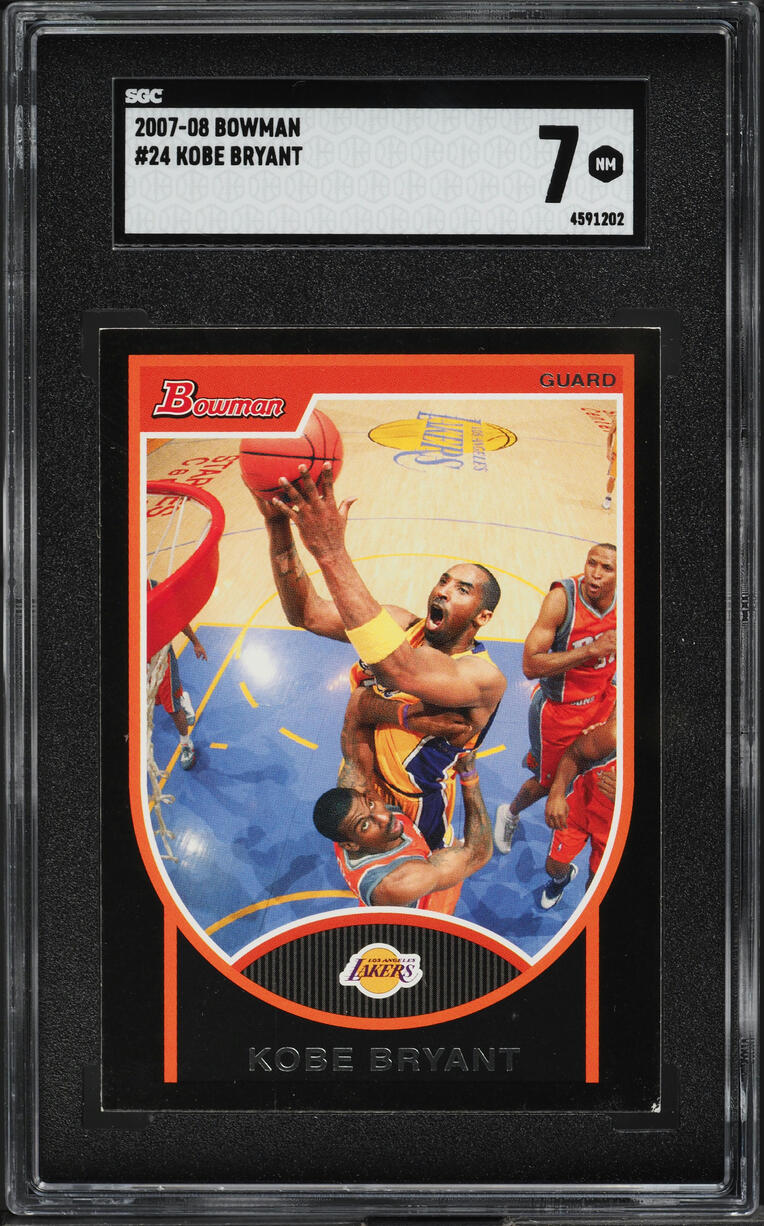 2007 Bowman Basketball Kobe Bryant #24 SGC 7 NRMT
