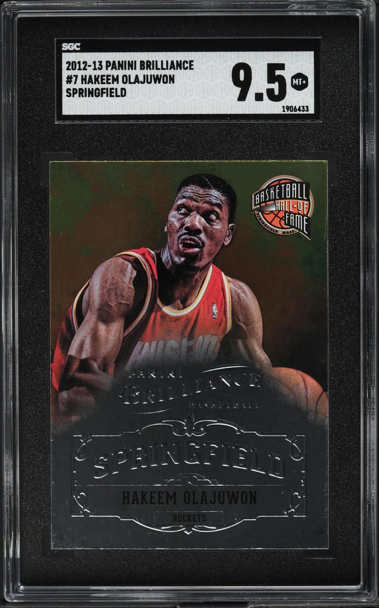 2012 Panini Brilliance Springfield Hakeem Olajuwon #7 SGC 9.5 MINT+