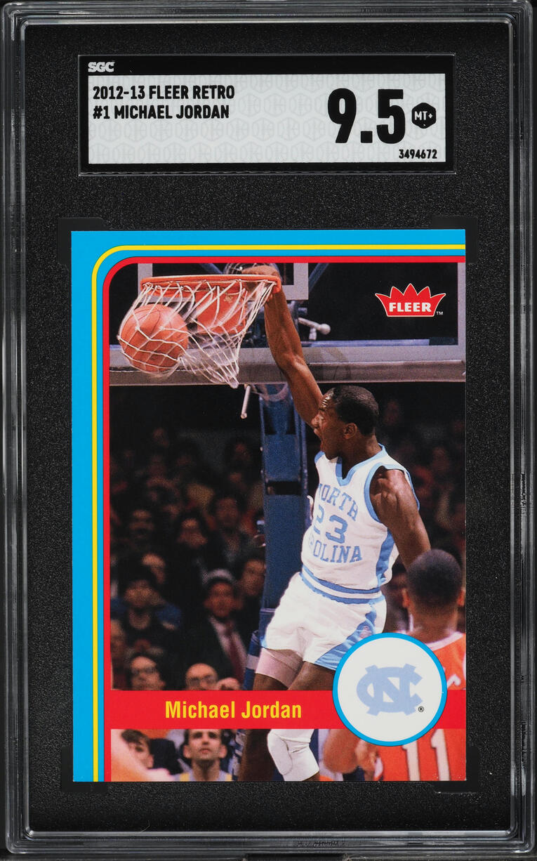 2012 Fleer Retro Michael Jordan #1 SGC 9.5 MINT+ on Fanatics  display picture 1