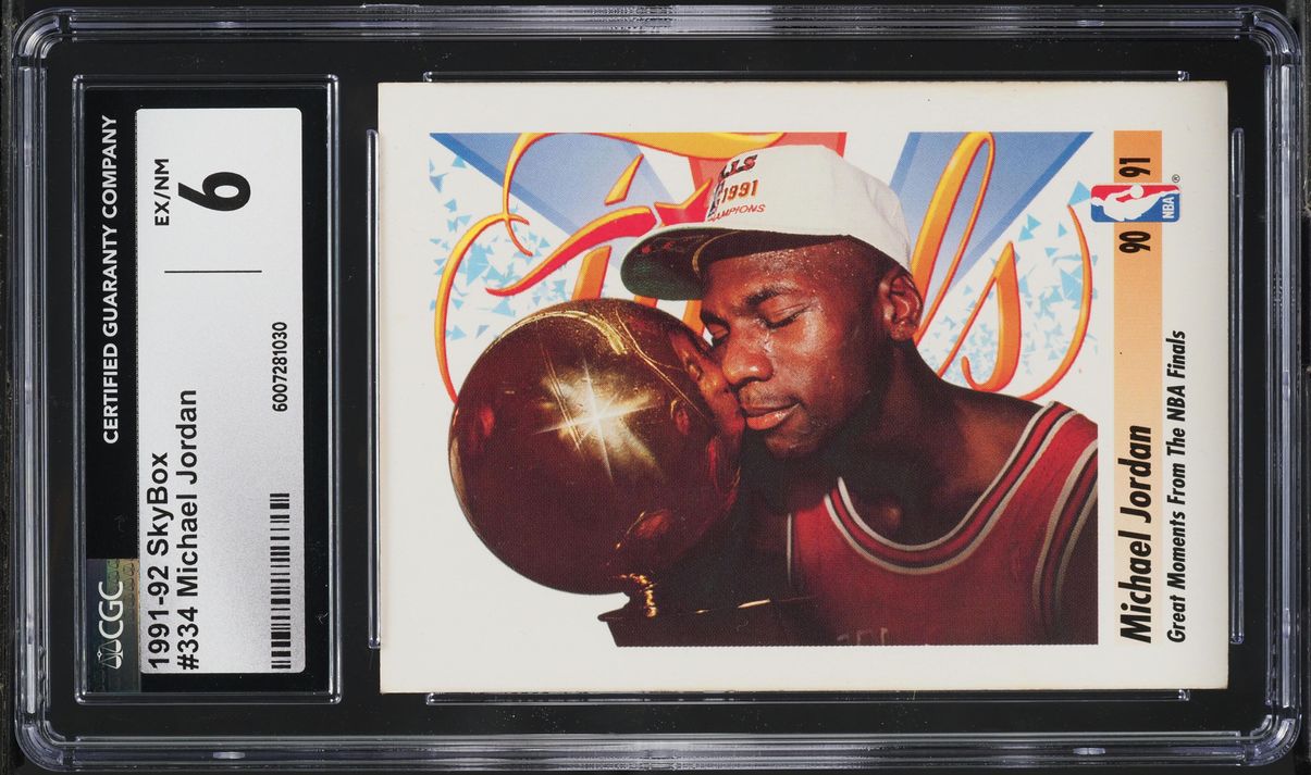 1991 Skybox Basketball Michael Jordan #334 CGC 6 EXMT
