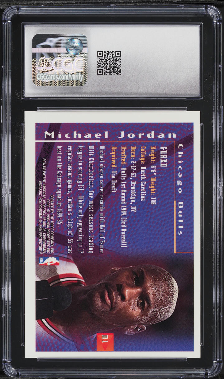 1995 Finest Mystery Michael Jordan #M1 CGC 7 NRMT