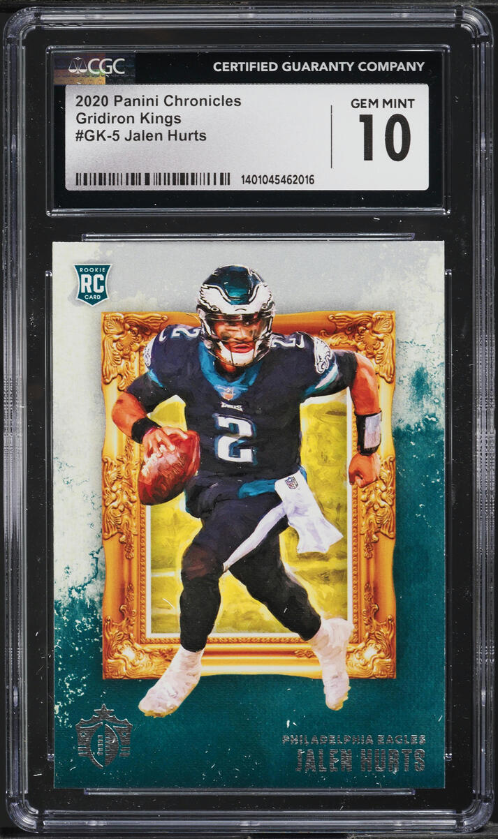 2020 Panini Chronicles Gridiron Kings Jalen Hurts ROOKIE #GK-5 CGC 10 GEM MINT