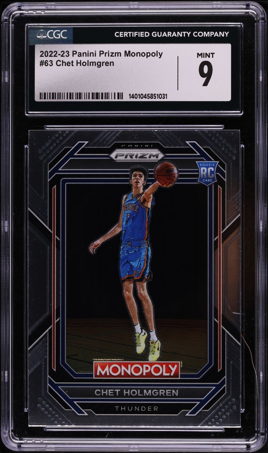 2022 Panini Prizm Monopoly Chet Holmgren ROOKIE #63 CGC 9 MINT