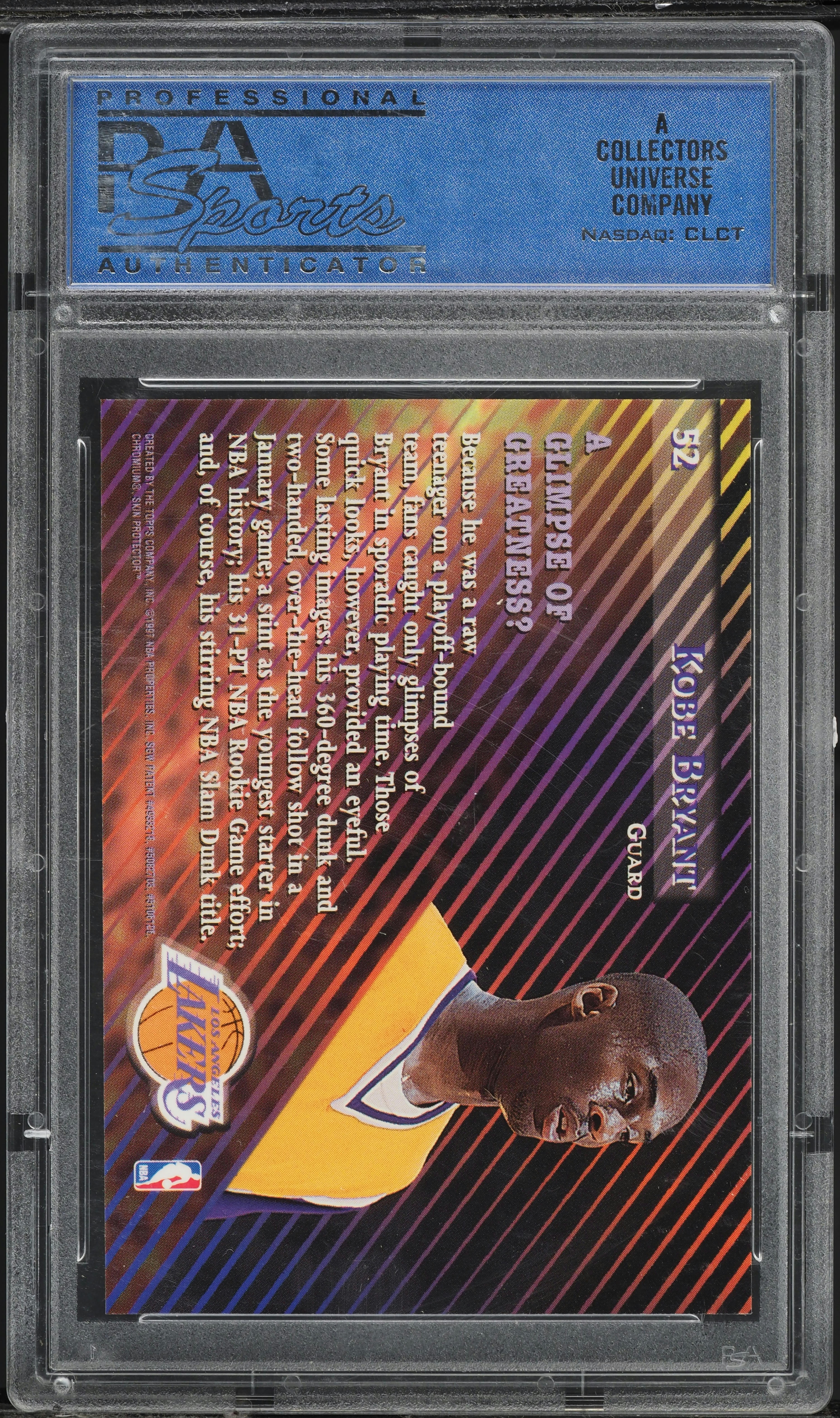 1996 Stadium Club Members Only 55 w/ Coating Kobe Bryant ROOKIE