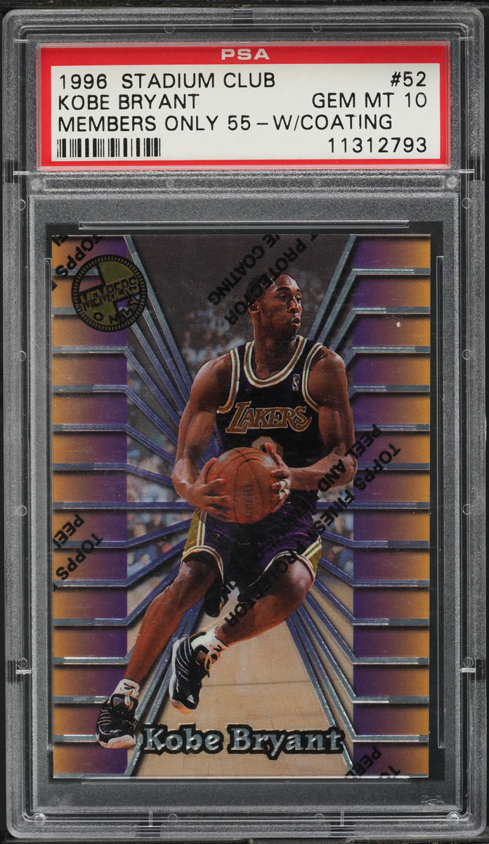 1996 Stadium Club Members Only 55 w/ Coating Kobe Bryant ROOKIE