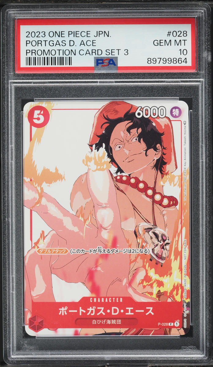 2023 One Piece Japanese Promo Set 3 Portgas D. Ace #028 PSA 10 GEM