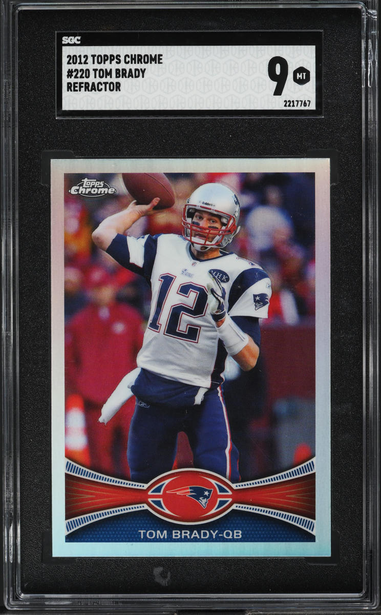2012 Topps Chrome Refractor Tom Brady #220 SGC 9 MINT