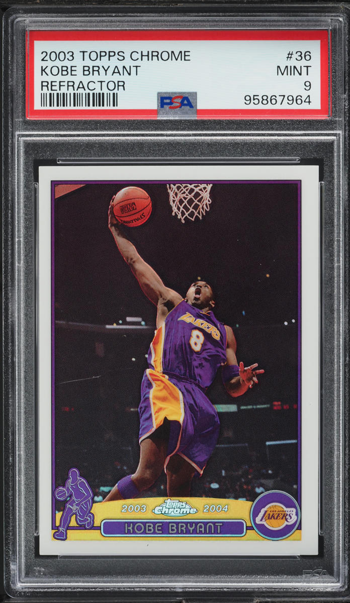 2003 Topps Chrome Refractor Kobe Bryant #36 PSA 9 MINT