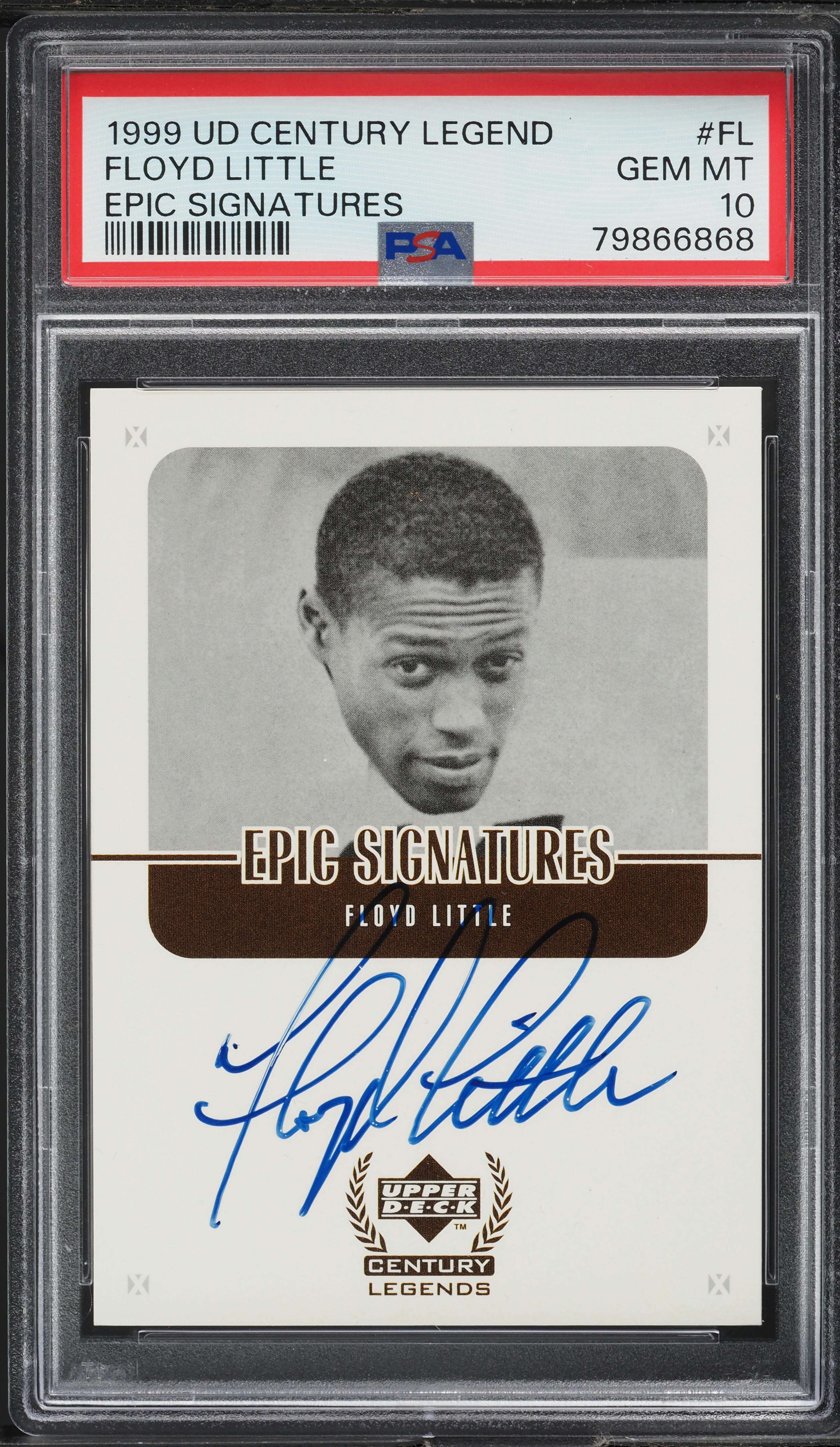 1999 Upper Deck Century Legend Epic Floyd Little AUTO #FL PSA 10 