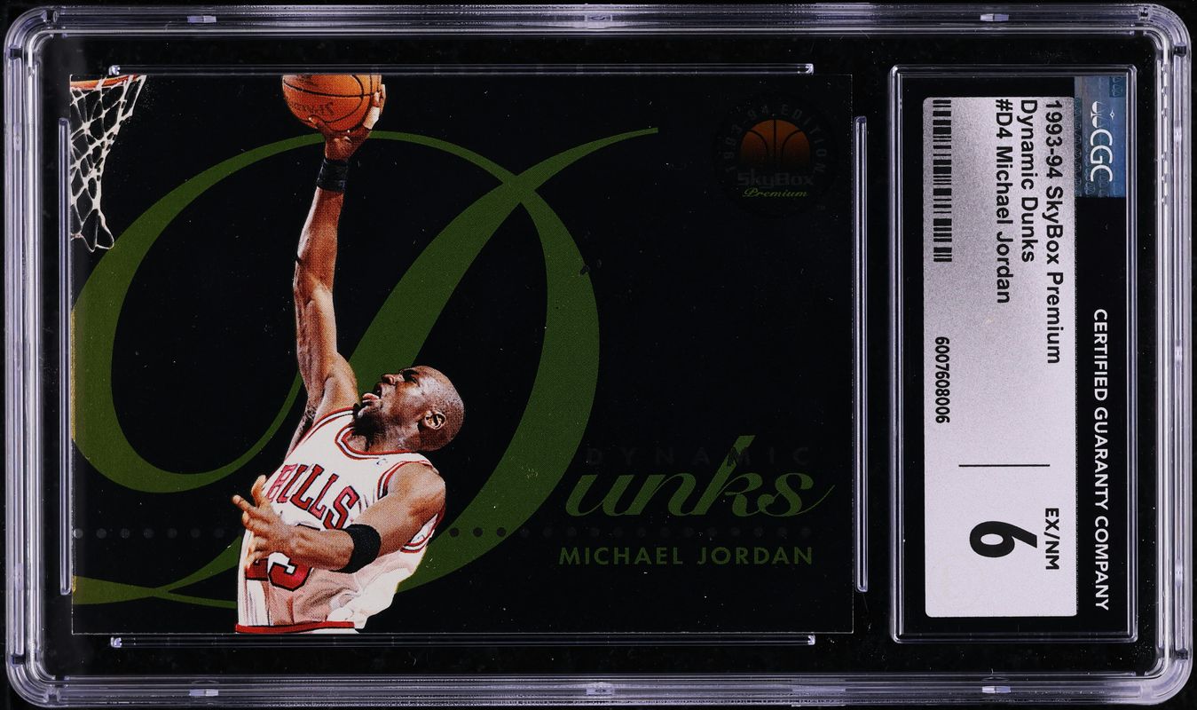 1993 Skybox Premium Dynamic Dunks Michael Jordan #D4 CGC 6 EXMT