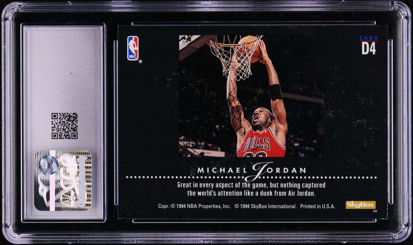 1993 Skybox Premium Dynamic Dunks Michael Jordan #D4 CGC 6 EXMT