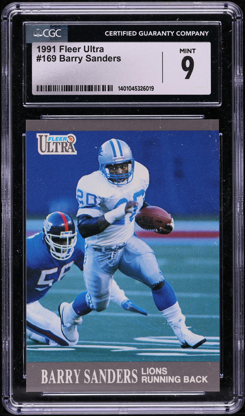 1991 Ultra Football Barry Sanders #169 CGC 9 MINT