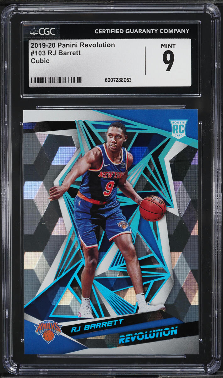 2019 Panini Revolution Cubic RJ Barrett ROOKIE /50 #103 CGC 9 MINT