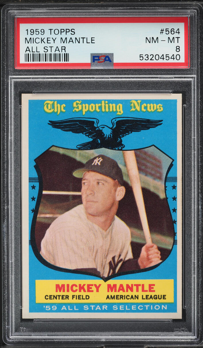 1959 Topps Mickey Mantle ALL-STAR #564 PSA 8 NM-MT