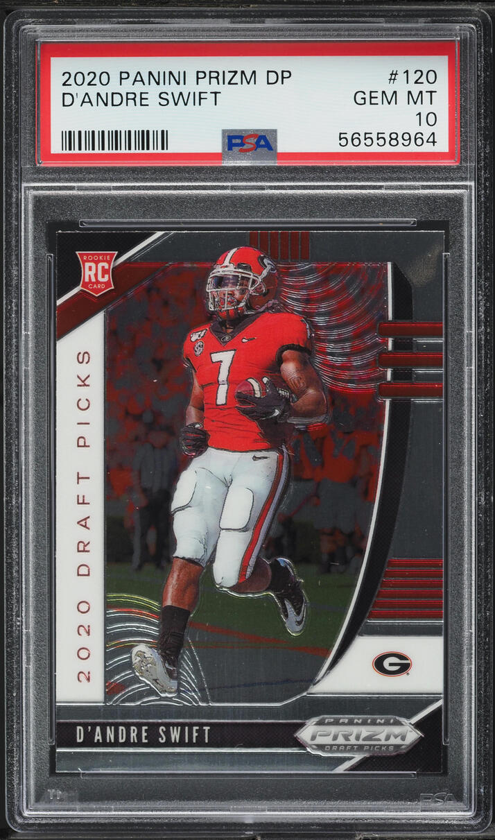 2020 Panini Prizm Draft Picks D'Andre Swift ROOKIE #120 PSA 10 GEM MINT
