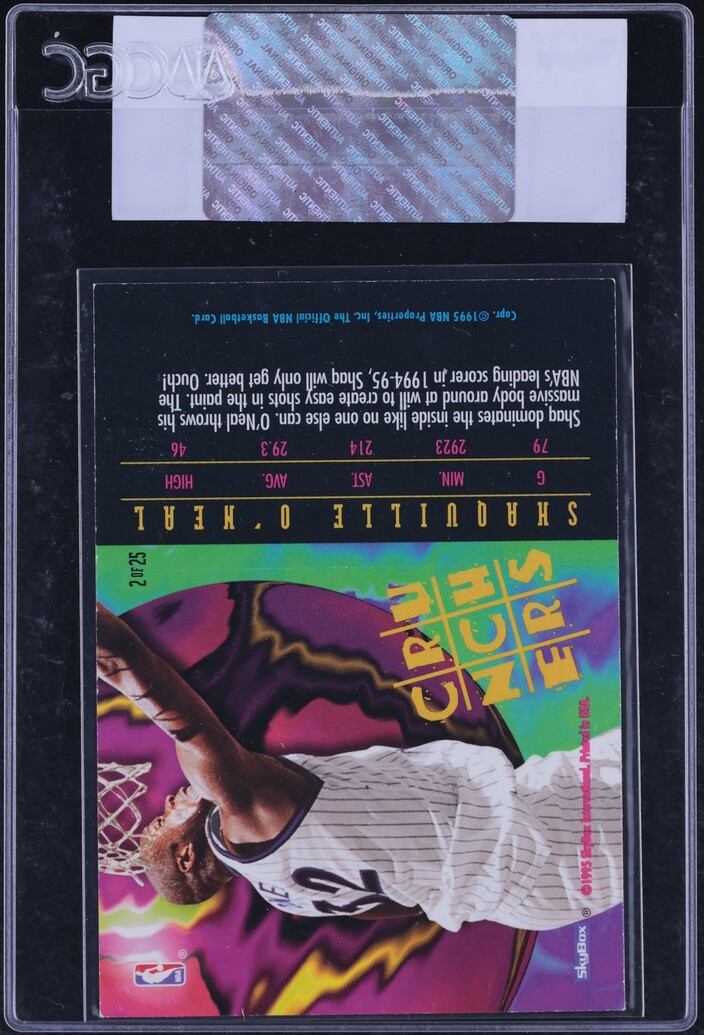1995 Hoops Number Crunchers Shaquille O'Neal #2 CGC AUTH