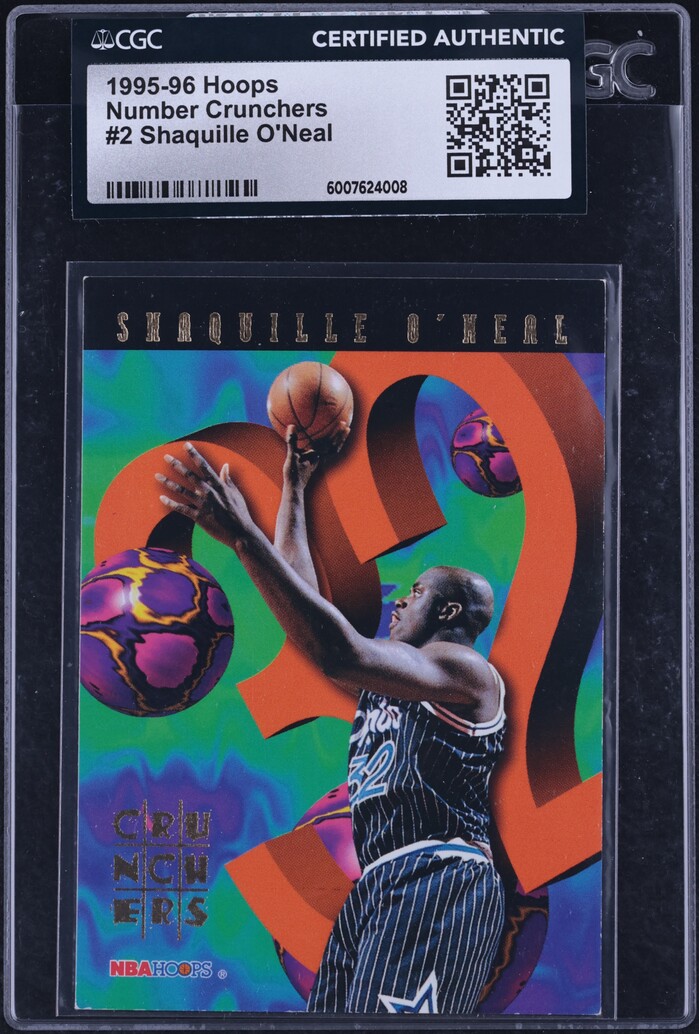 1995 Hoops Number Crunchers Shaquille O'Neal #2 CGC AUTH