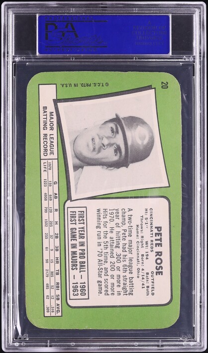 1971 Topps Super Pete Rose #20 PSA 6 EXMT