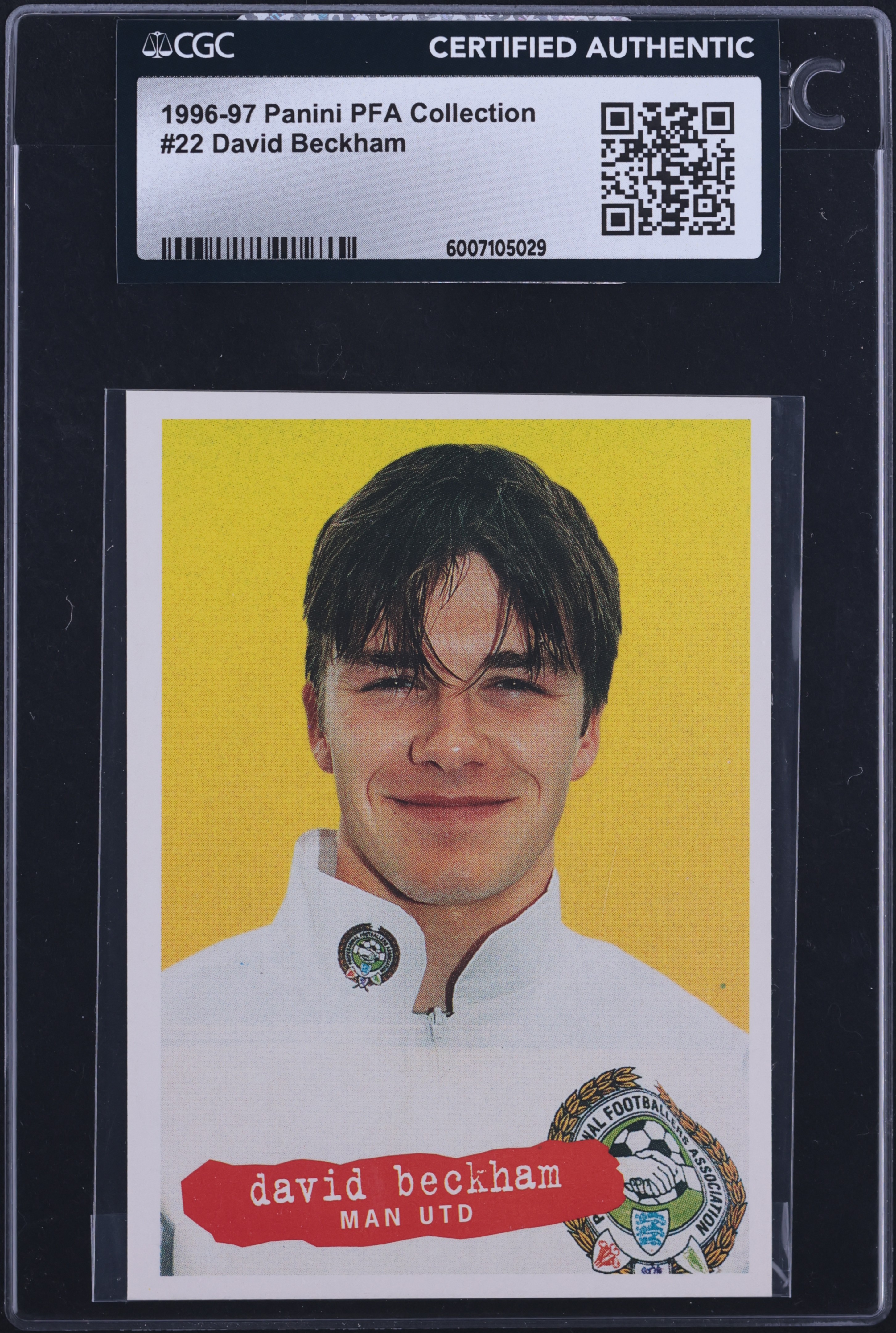 1996 Panini PFA Collection David Beckham ROOKIE #22 CGC AUTH on