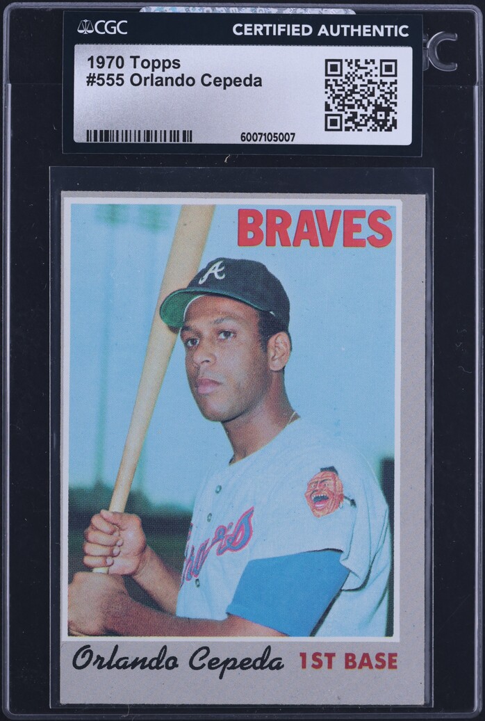 1970 Topps Orlando Cepeda #555 CGC AUTH