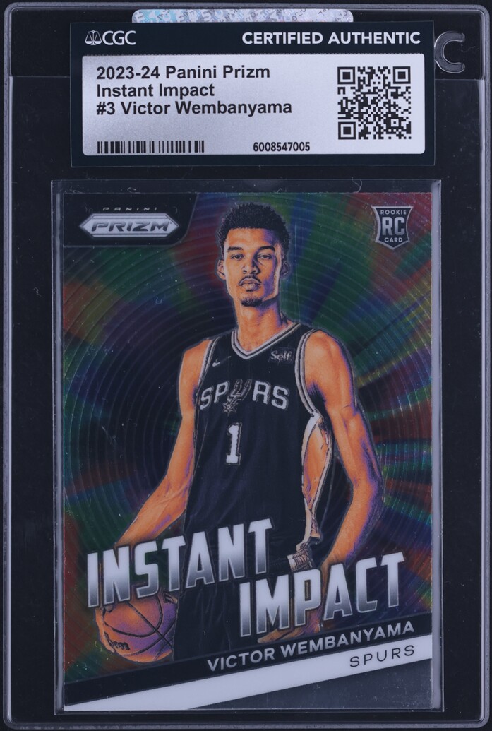 2023 Panini Prizm Instant Impact Victor Wembanyama ROOKIE #3 CGC AUTH