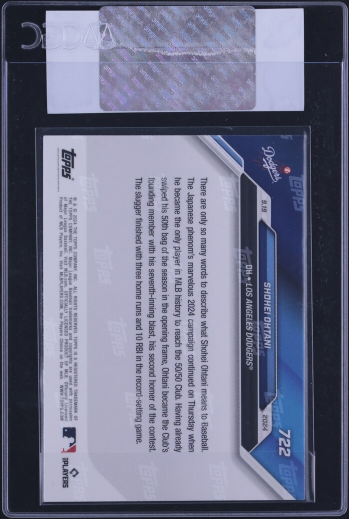 2024 Topps Now Shohei Ohtani #722 CGC AUTH