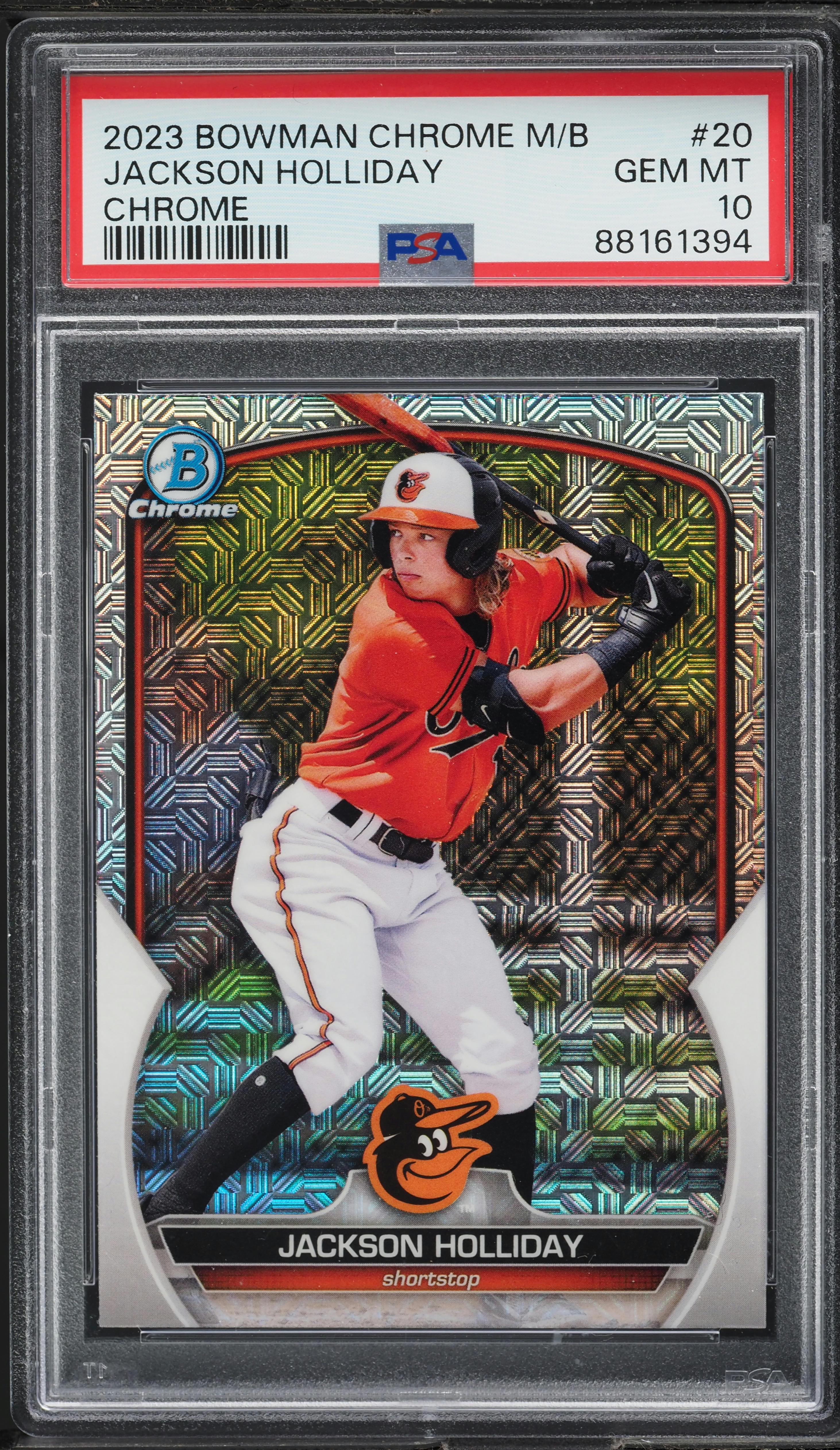 2023 Bowman Chrome Mega Box Jackson Holliday ROOKIE #BCP-20 PSA 10