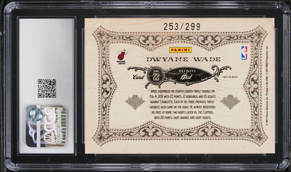 2010 Panini Gold Standard Dwyane Wade /299 #22 CGC 9 MINT