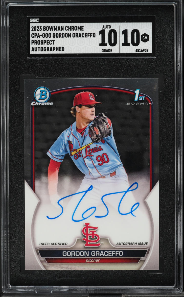 2023 Bowman Chrome Gordon Graceffo PROSPECT AUTO #CPA-GGO SGC 10 GEM MINT