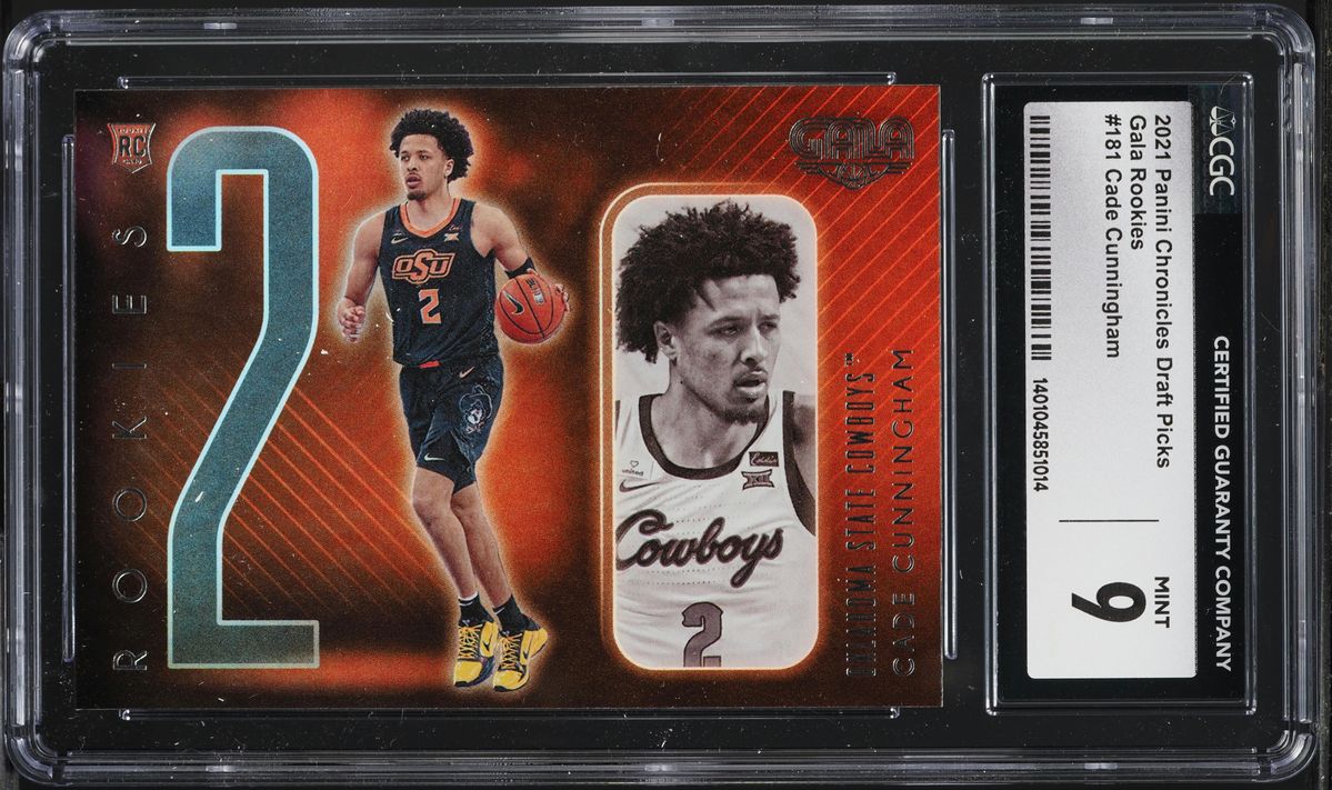 2021 Panini Chronicles Draft Picks Gala Cade Cunningham ROOKIE #181 CGC 9 MINT