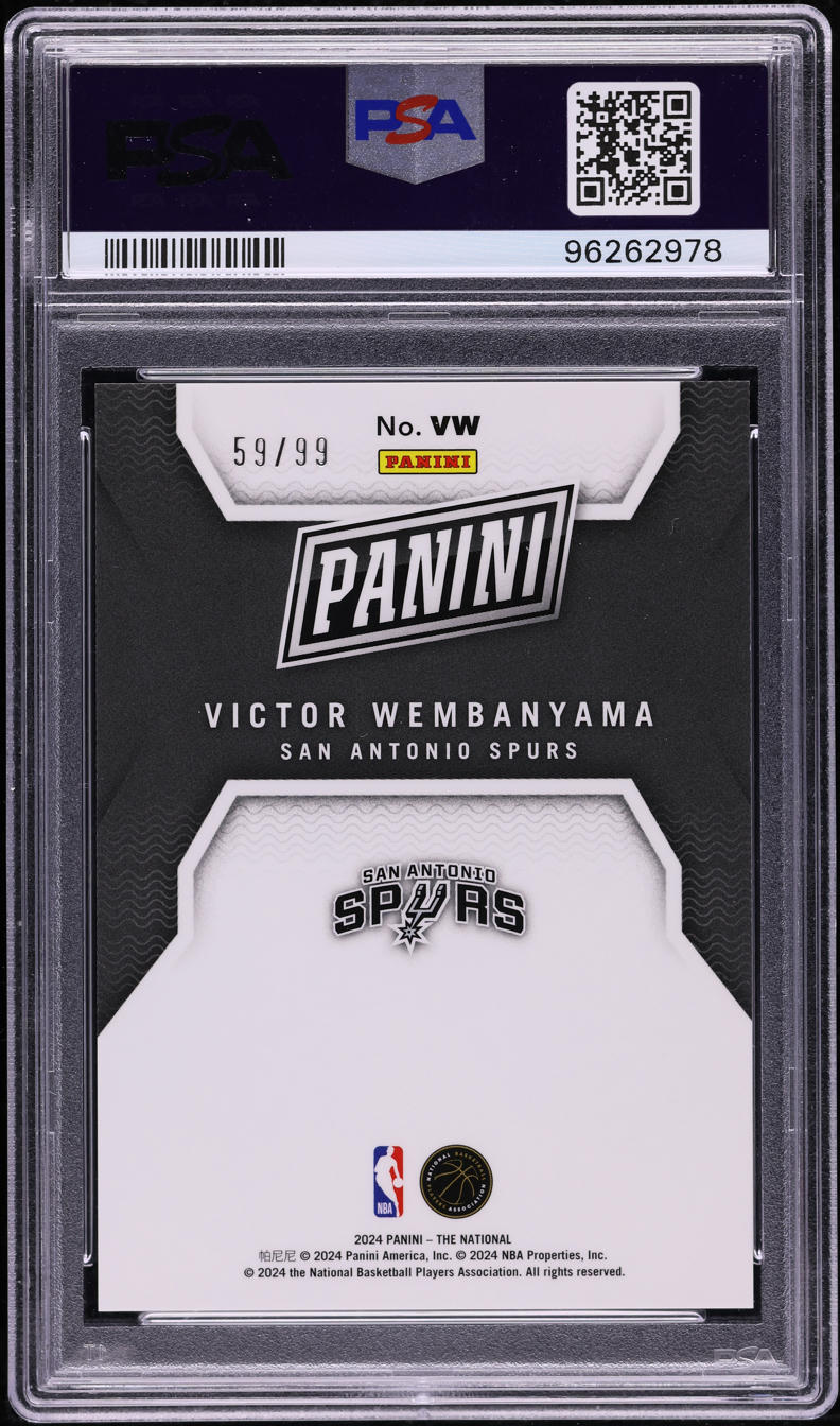 2024 Panini NSCC National Insert Victor Wembanyama ROOKIE /99 #VW PSA 10 GEM
