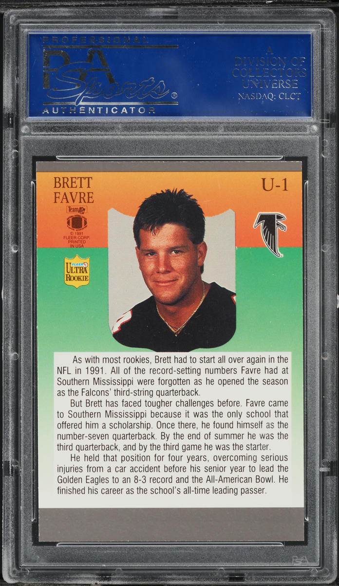 1991 Ultra Update Brett Favre ROOKIE #U-1 PSA 10 GEM MINT