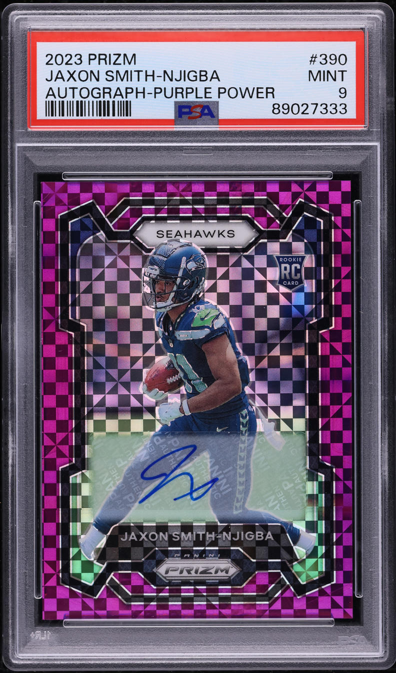 2023 Panini Prizm Purple Power Jaxon Smith-Njigba ROOKIE AUTO /49