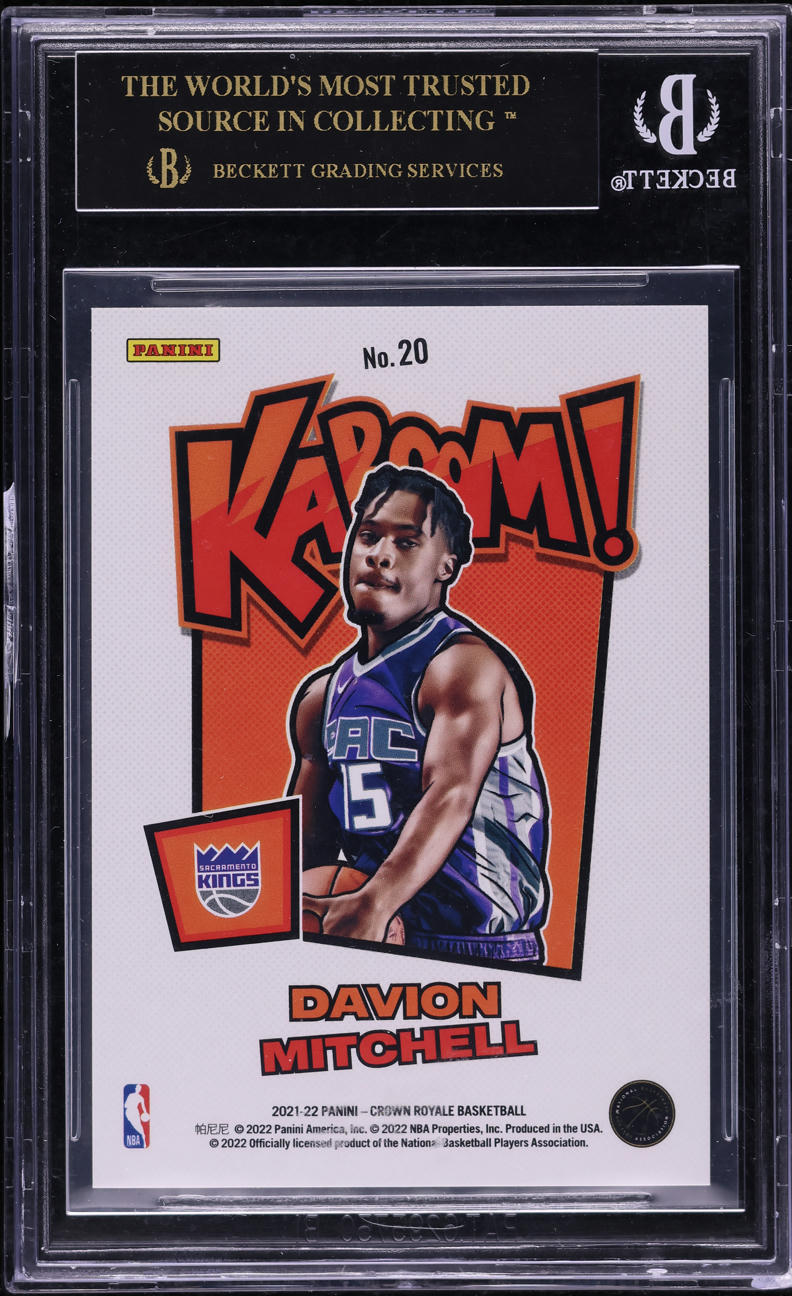 2021 Crown Royale Kaboom Davion Mitchell ROOKIE #20 BGS 10 BLACK LABEL