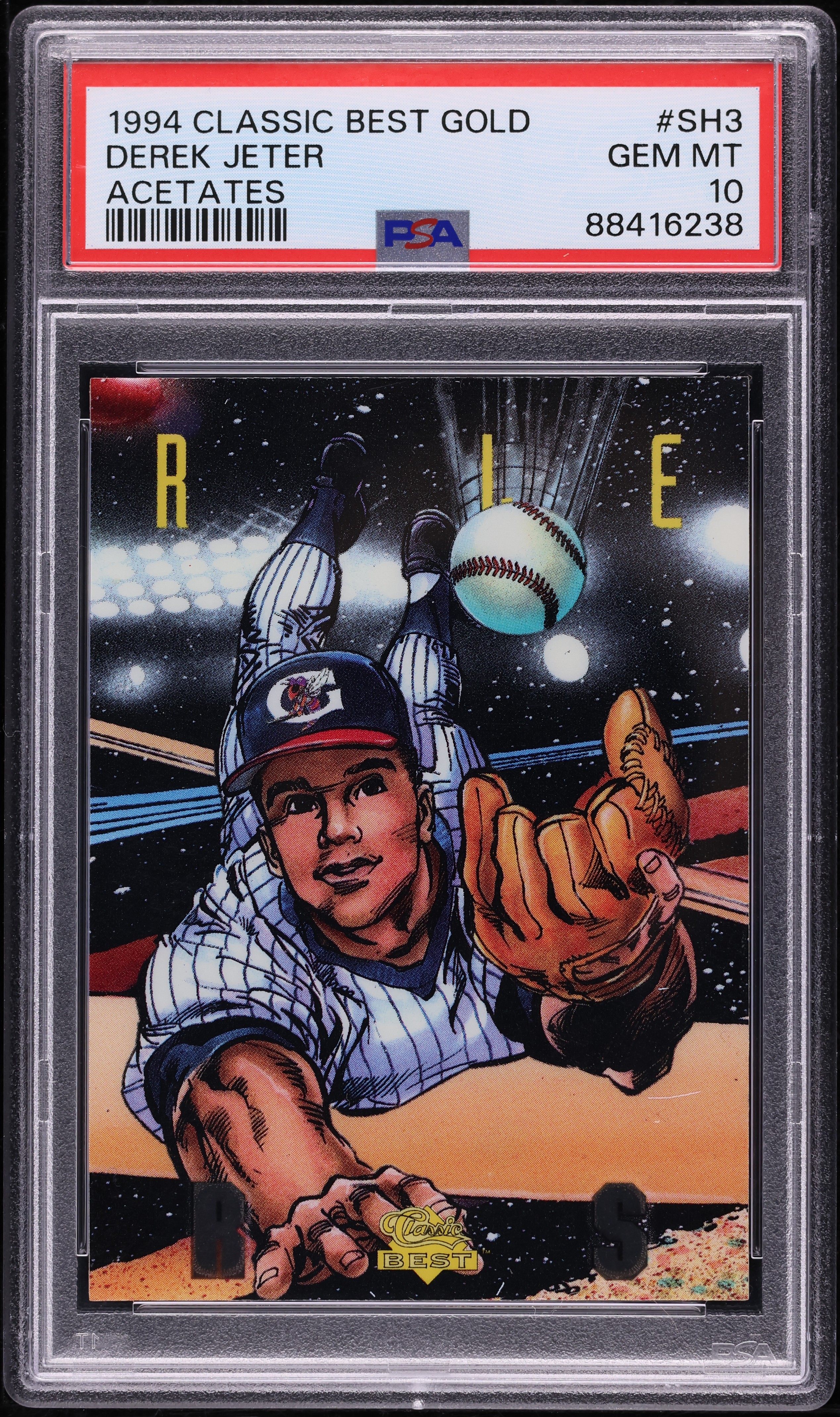 1994 Classic Best Gold Illustrated Acetate Derek Jeter ROOKIE #SH3
