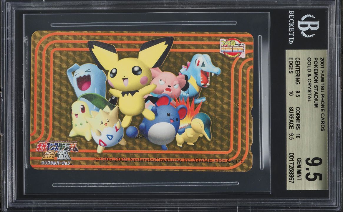 2001 Pokemon Japanese Famitsu Phone Cards Gold & Crystal Pokemon Stadium  BGS 9.5 on Fanatics Collect