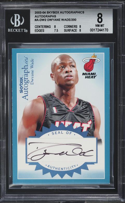 2003 Topps Chrome Black Refractor Dwyane Wade ROOKIE /500 #115 PSA